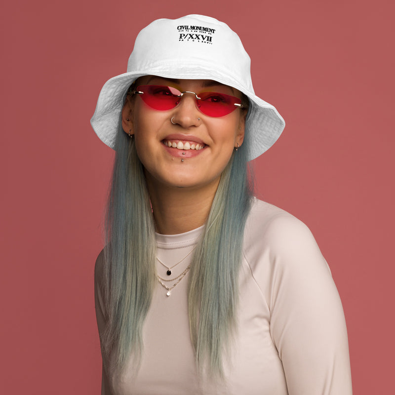ISSUE 011 — WHITE SIGNAL | Bucket-Hat aus Bio-Baumwolle