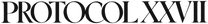 PROTOCOL XXVII dark wordmark logo