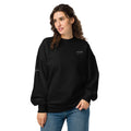 Black oversized crewneck by PROTOCOL XXVII, front view