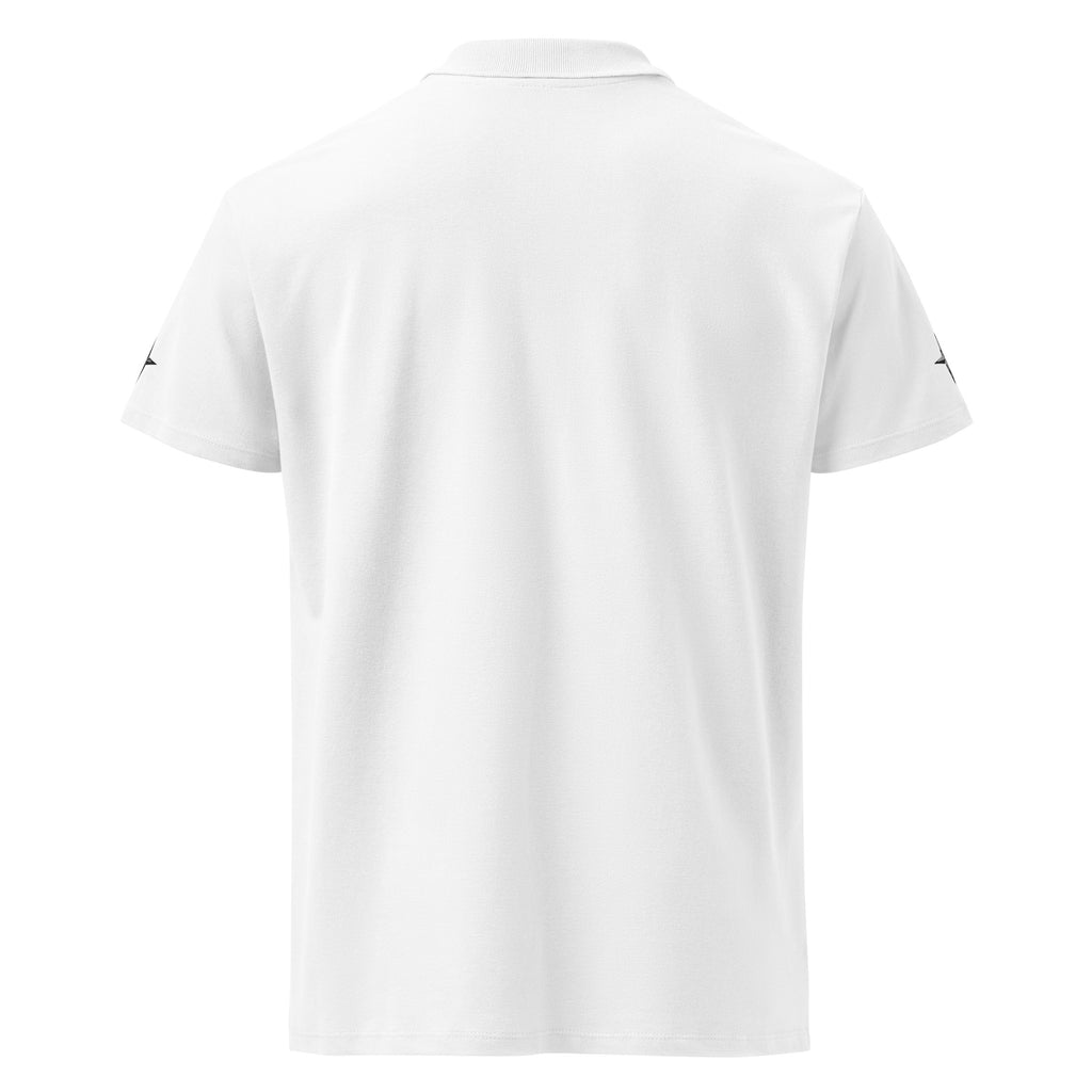 Polo blanco de piqué de PROTOCOL XXVII, vista trasera